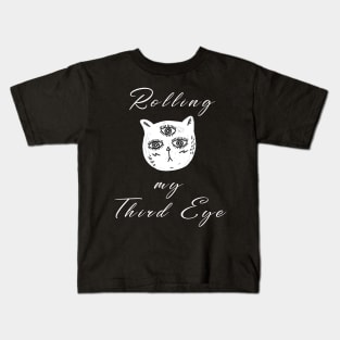 Brooding Cat - Rolling my Third Eye Kids T-Shirt